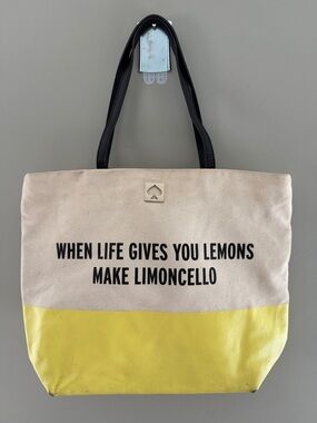 Kate Spade Canvas Tote With Cute Limoncello Quote